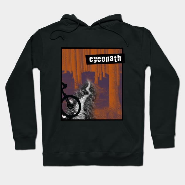 Cycopath is Singletrack - orange/purple Hoodie by NeddyBetty